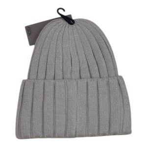 Nordstrom Rack Ribbed Knit Beanie One Size Gray Sparkle NWT